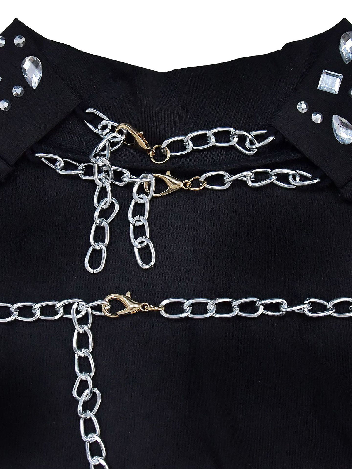 Two-Piece Rhinestone Skirt Set