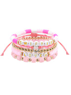 Multicolor Letter Bead Bracelet Polymer Clay Set
