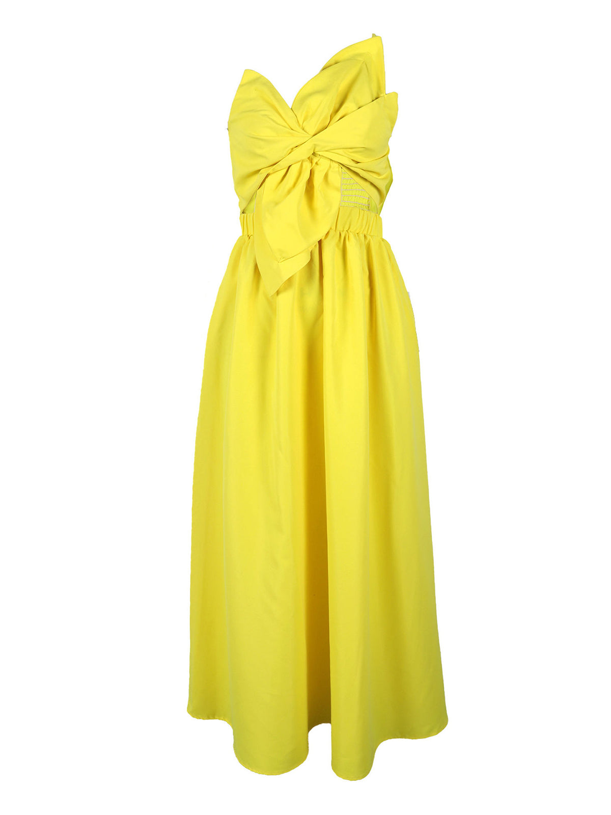 One-Shoulder Ruched Petal Cutout Dress