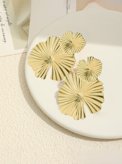 Pendientes Flor Metalizada 