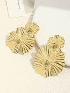 Pendientes Flor Metalizada 