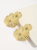 Pendientes Flor Metalizada 