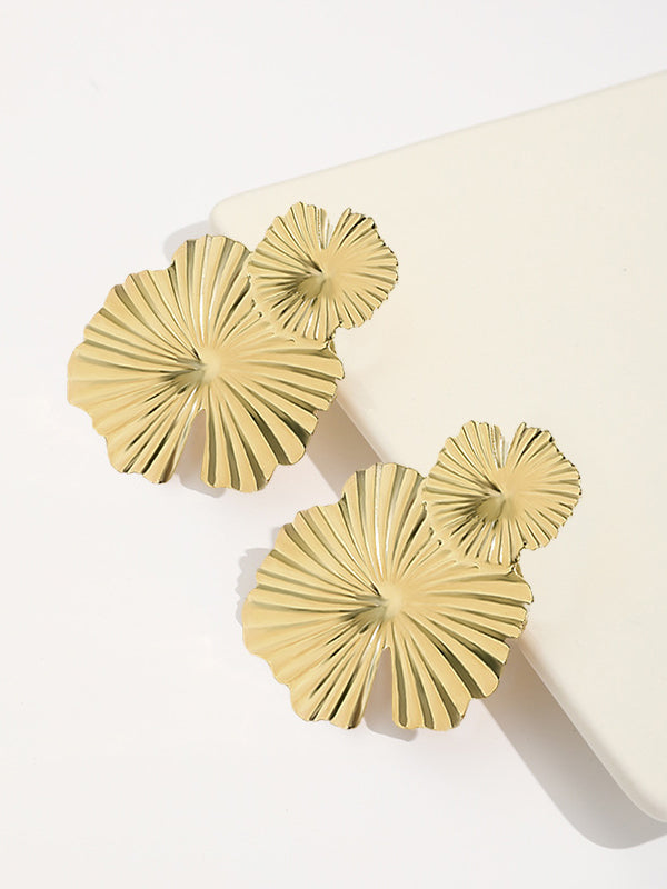 Pendientes Flor Metalizada 