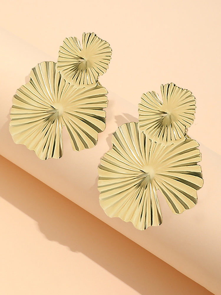 Pendientes Flor Metalizada 