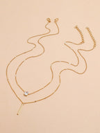 Two-Piece Double Layer Necklace Set