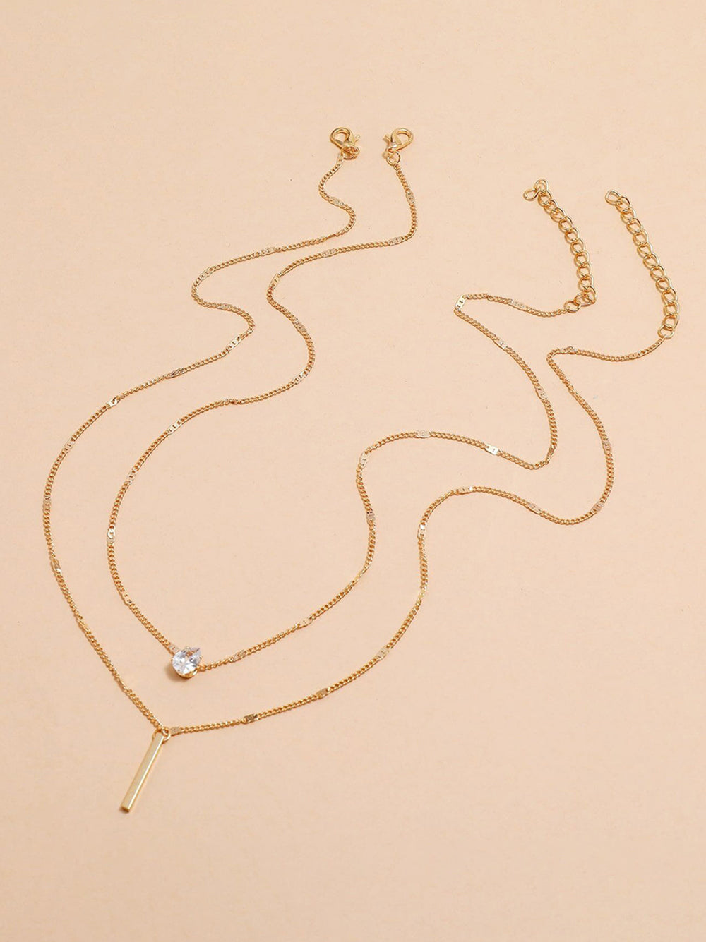 Conjunto de collar de dos piezas de doble capa 