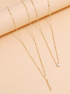 Two-Piece Double Layer Necklace Set