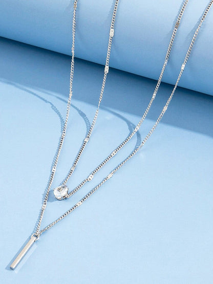 Conjunto de collar de dos piezas de doble capa 