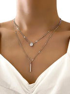 Two-Piece Double Layer Necklace Set