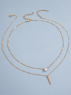 Two-Piece Double Layer Necklace Set