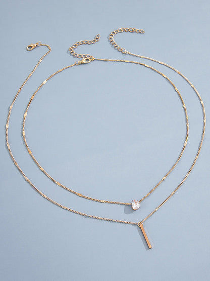 Conjunto de collar de dos piezas de doble capa 