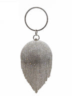 Bolso de mano con borlas de diamantes de imitación 