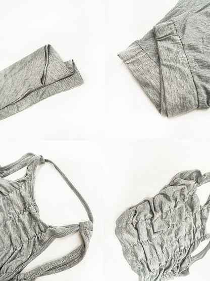 Two Piece Backless Crop Top Bloomers