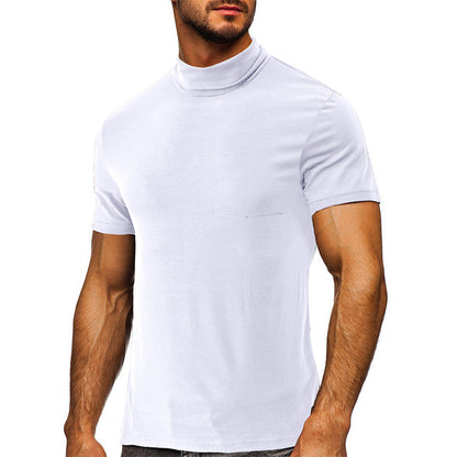 Tops de manga corta con cuello simulado para hombre