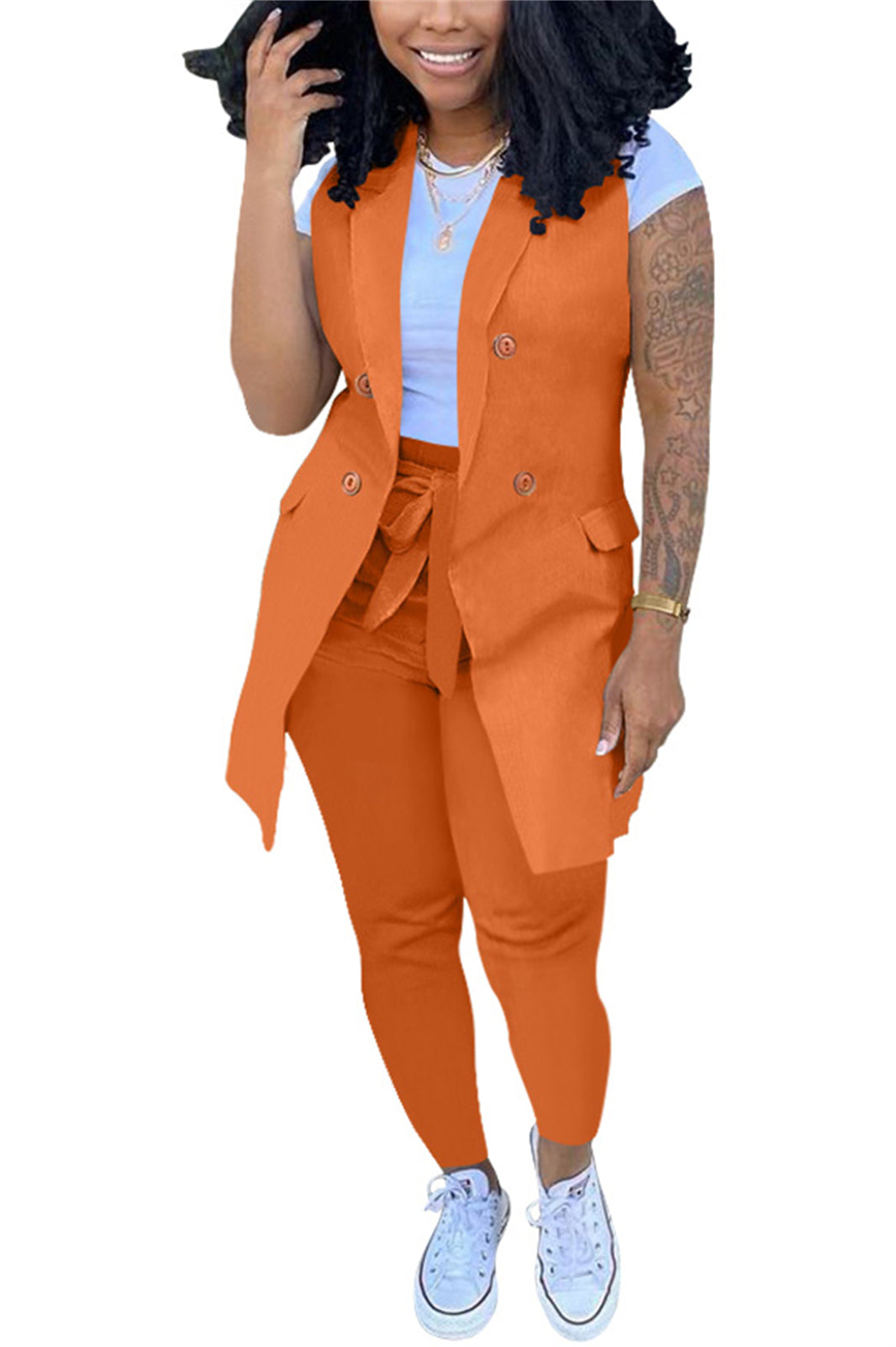 Two Piece Blazer Jacket Long Pant