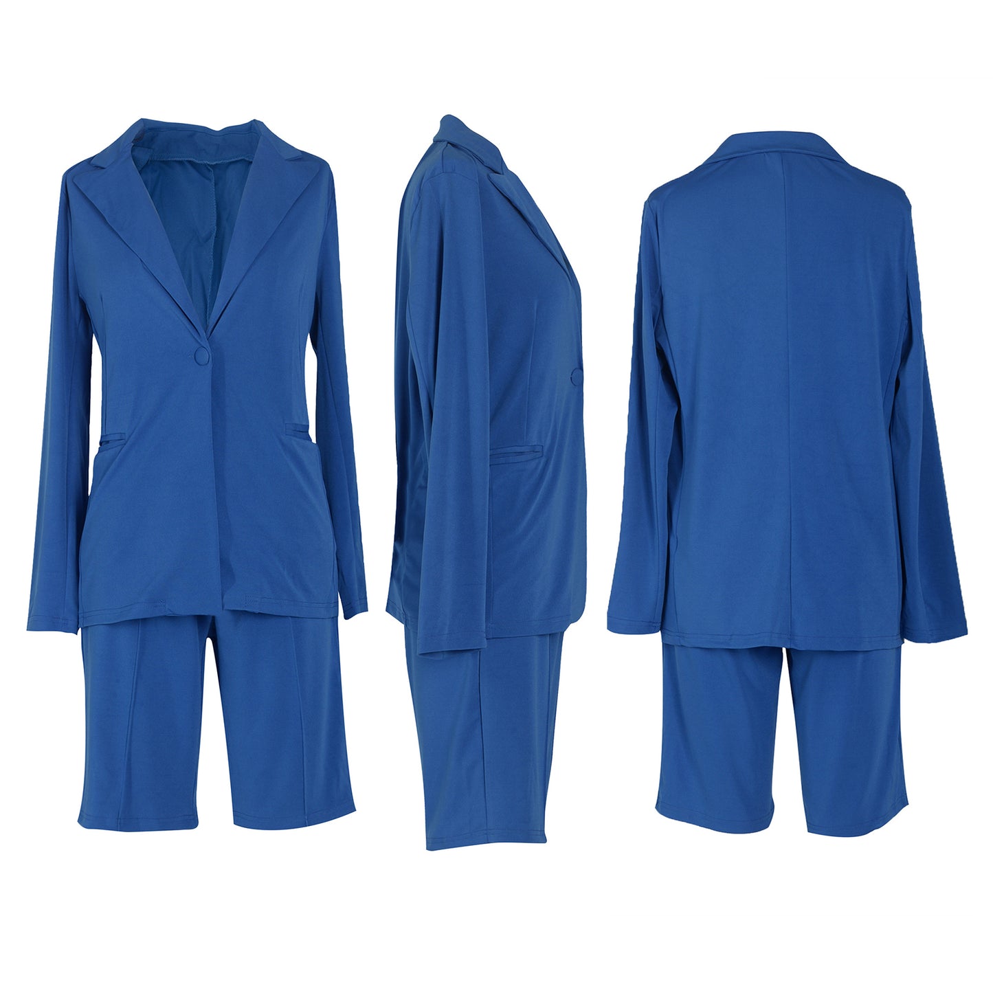 Conjuntos de pantalones cortos tipo blazer de manga larga de dos piezas