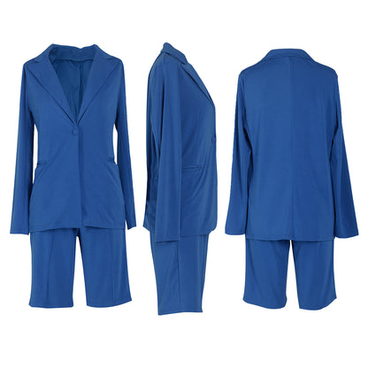 Conjuntos de pantalones cortos tipo blazer de manga larga de dos piezas