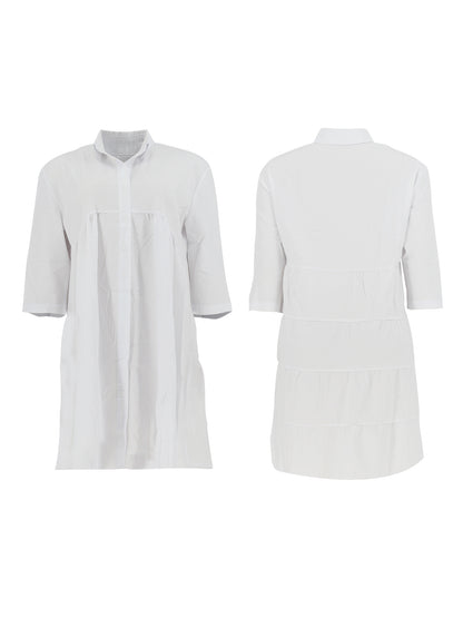 Mini vestidos con vuelo y volantes de manga corta