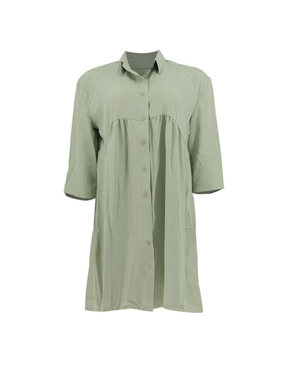 Mini vestidos con vuelo y volantes de manga corta