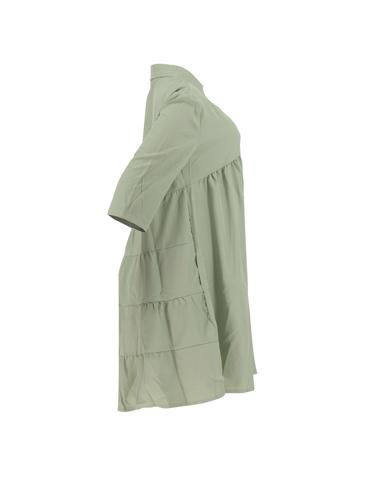 Mini vestidos con vuelo y volantes de manga corta