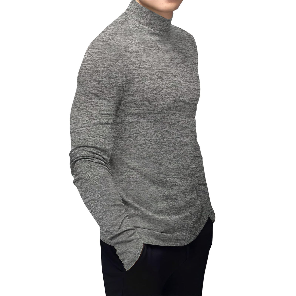 Mens Long Sleeve Turtleneck Tops