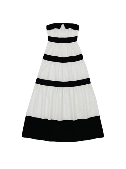 Strapless Bow Tie Maxi Dress