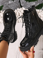 Patent Leather Riding Boots