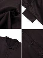 Irregular Loose Batwing Sleeve Silky Button-Up Blouse