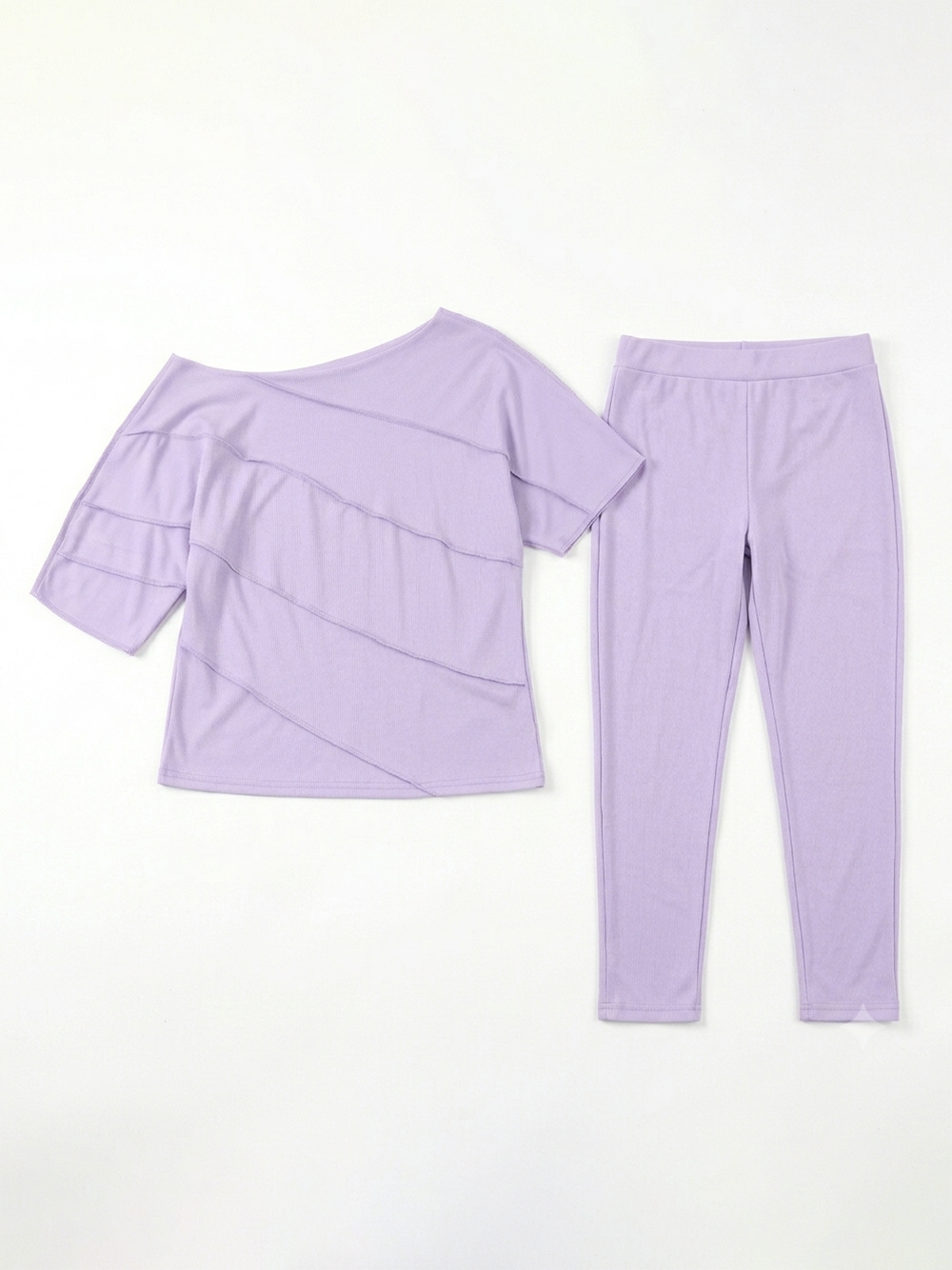 Off Shoulder Batwing Top Pants Set