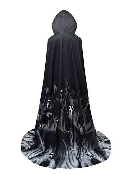 Halloween Costume Set Skeleton Cape Dress