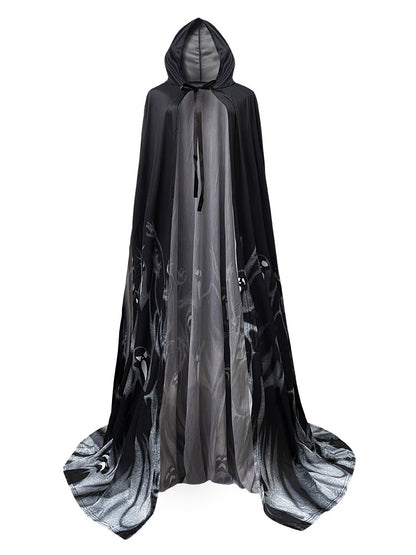 Halloween Costume Set Skeleton Cape Dress