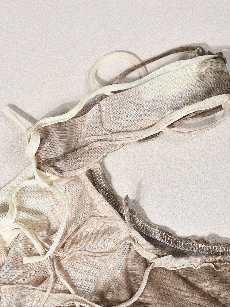 Halloween Fringe Crop Top Tie-Dye Set