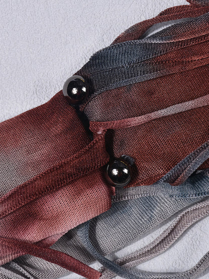 Halloween Fringe Crop Top Tie-Dye Set