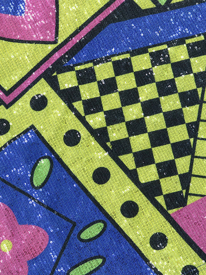 Mini vestidos de lentejuelas de manga corta