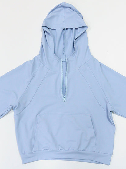 Two Piece Hoodie Crop Top Skirt Set