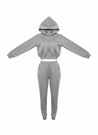 Two Piece Fleece Lined Hoodie Sweatshirt Pants Set