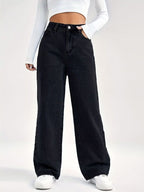 High Waist Straight Leg Jeans
