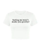 Y2K Letter Print Crop Top Tee
