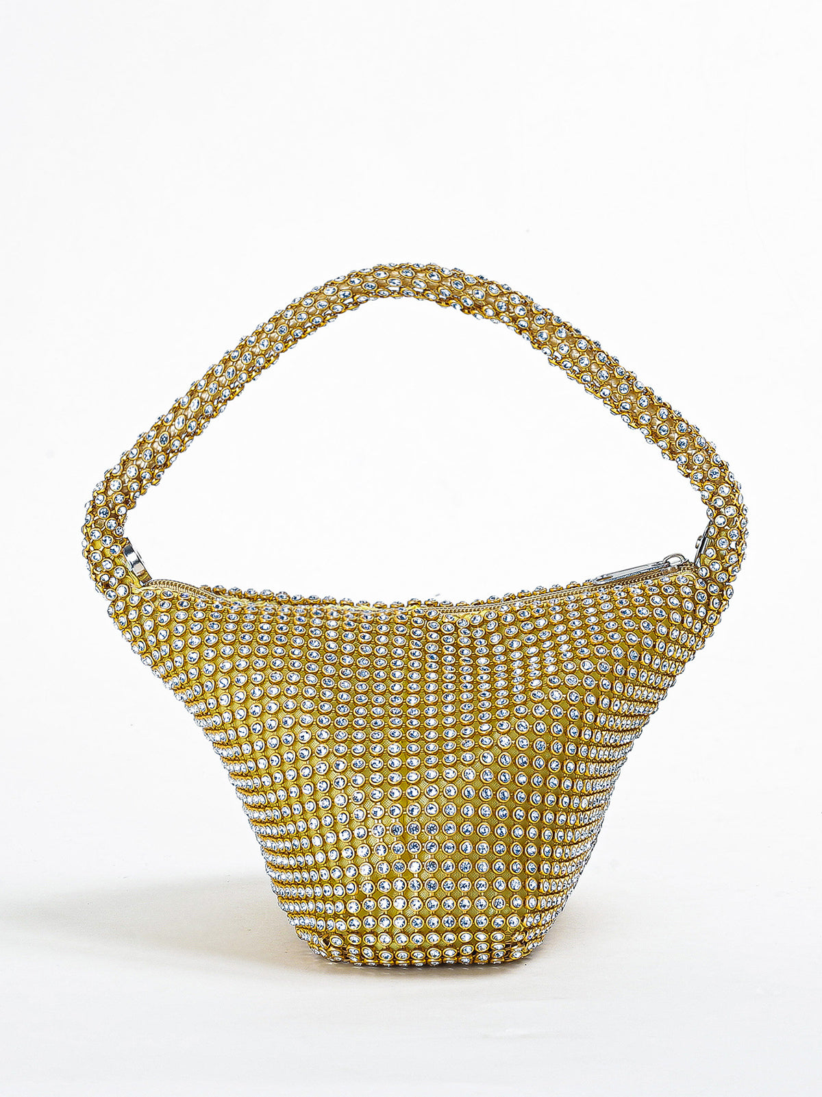 Clutch de noche con triángulo de diamantes de imitación 