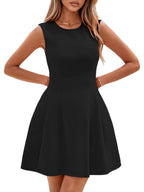 Sleeveless A Line Mini Dress
