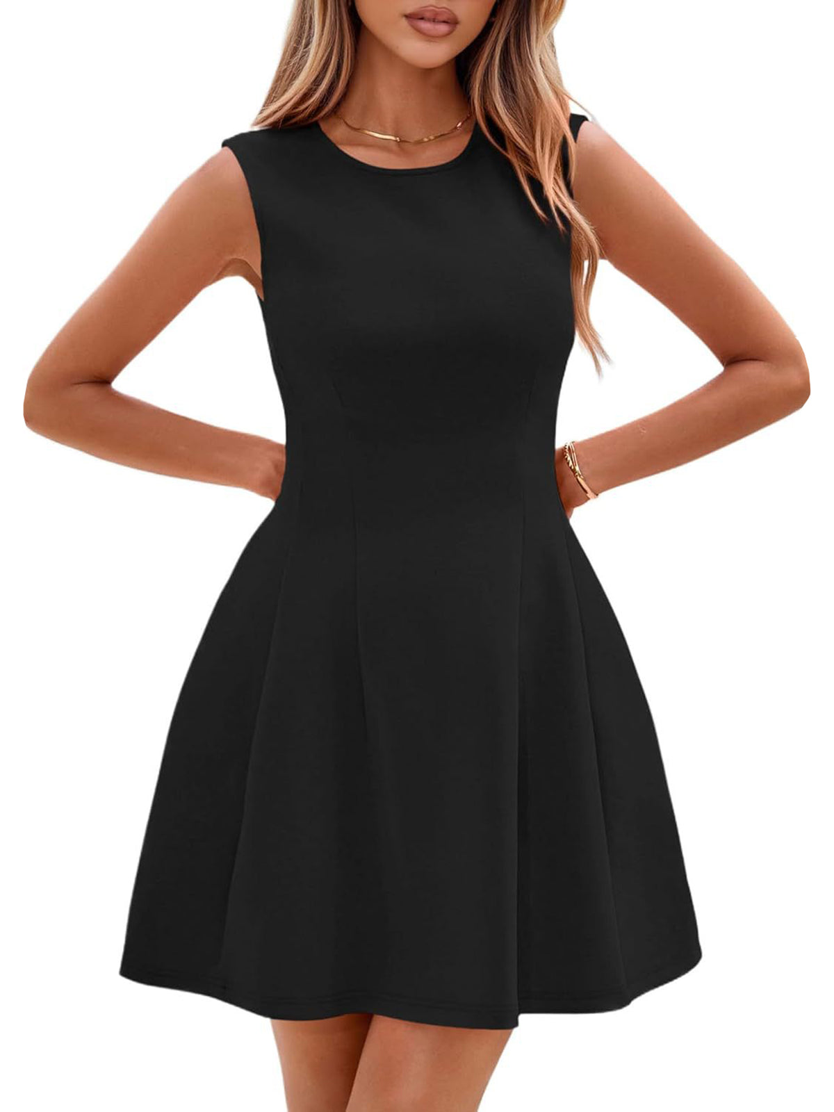 Sleeveless A Line Mini Dress