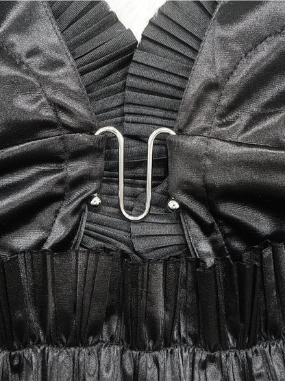 Ruffle Hem Top Ruched Slit Skirt Set