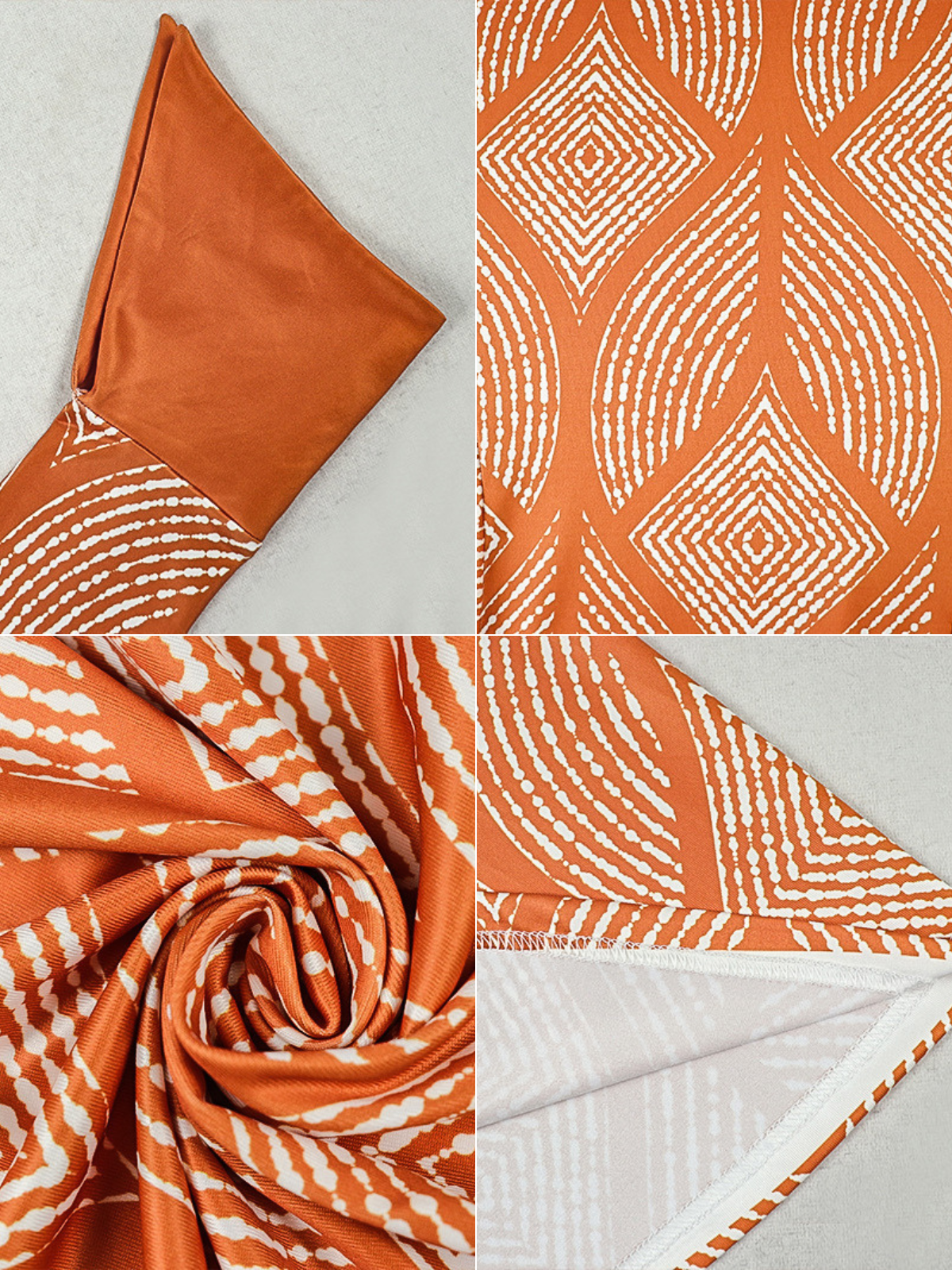 Boho Asymmetric Neck Geometric Maxi Dress