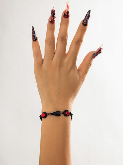 Halloween Gothic Devil Gemstone Necklace