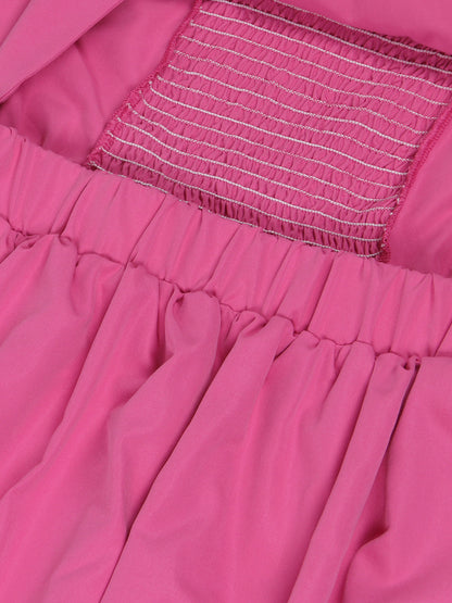 One-Shoulder Ruched Petal Cutout Dress