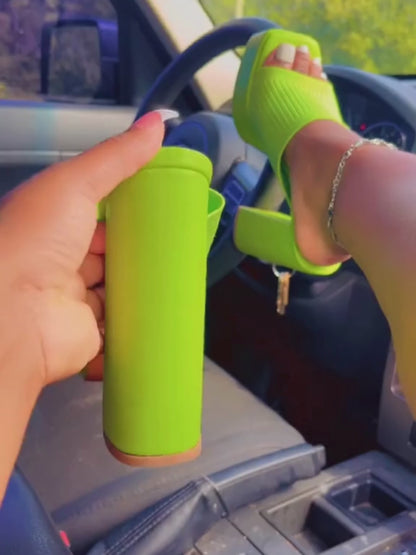 Peep-Toe Knit Platform Heels Slides