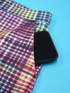 Plaid Long Sleeve Blazer Pants Suit