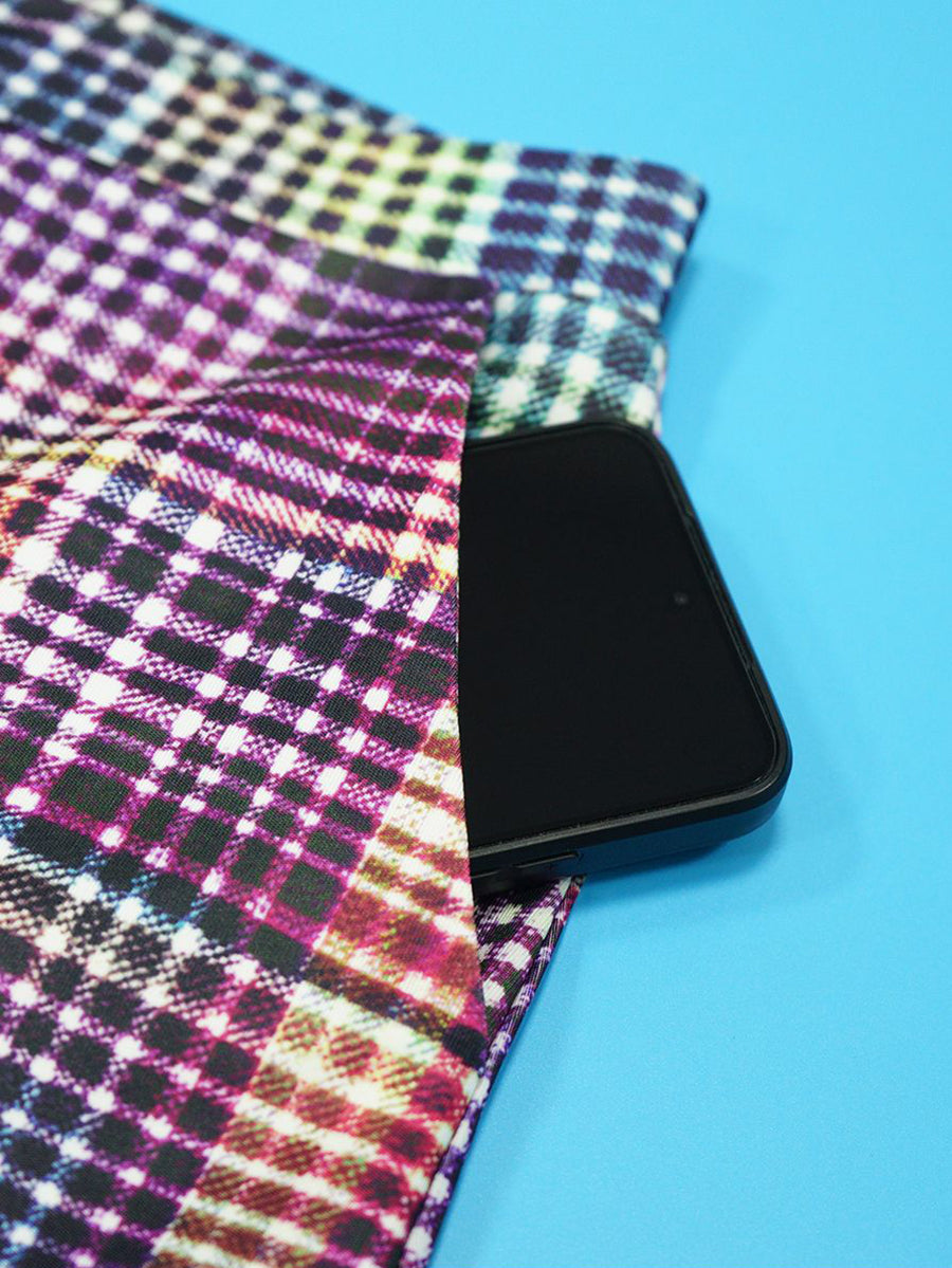 Plaid Long Sleeve Blazer Pants Suit