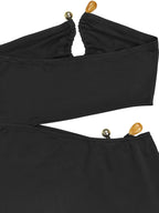 Strapless Cutout Backless Maxi Dress