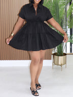 Short Sleeve Shirt Dress